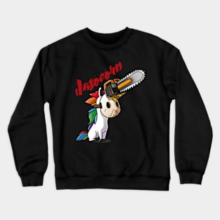 Funny Unicorn Jasocorn Halloween Illustration Gift Idea (Wight) Crewneck Sweatshirt